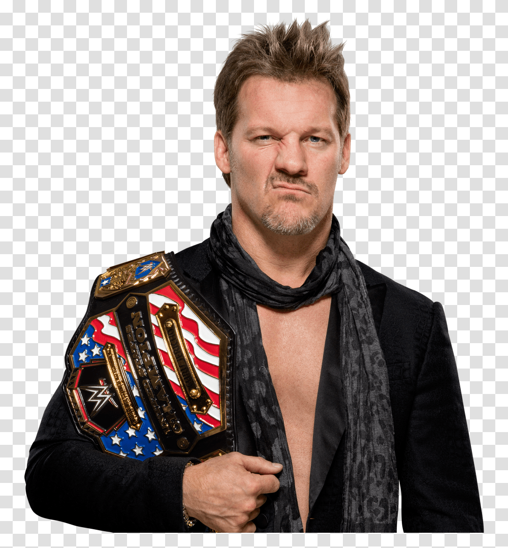 Chris Jericho United States Champion 2017, Person, Jacket, Coat Transparent Png