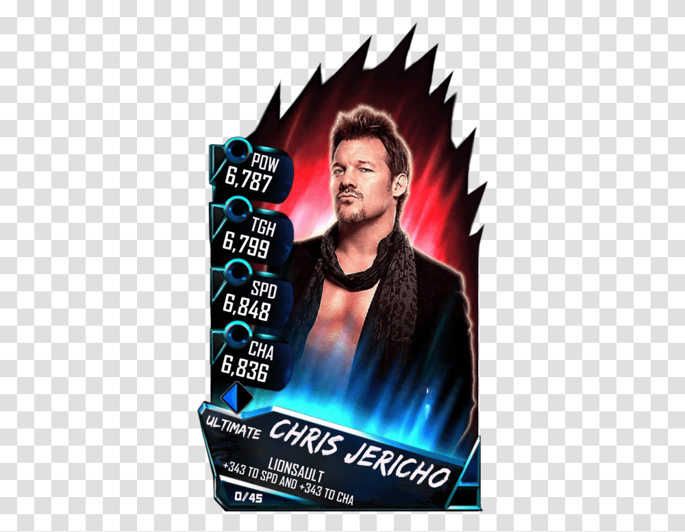 Chris Jericho Wwe Supercard Season 1 Debut Wwe Alexa Bliss Wallpaper Phone, Advertisement, Poster, Flyer, Person Transparent Png