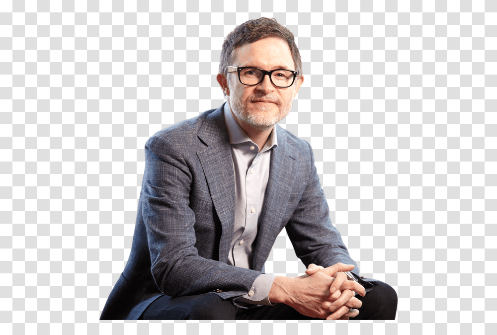 Chris Laping Events Chris Laping, Sitting, Person, Suit, Overcoat Transparent Png