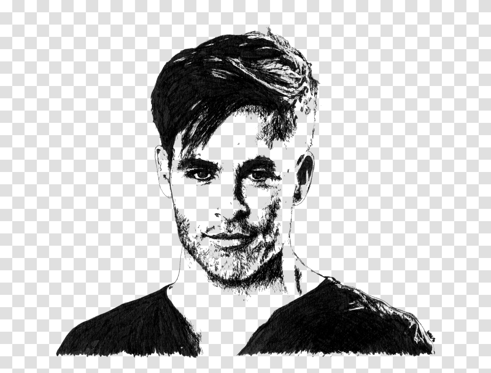 Chris Pine Sketch Sketch, Head, Face, Person, Drawing Transparent Png