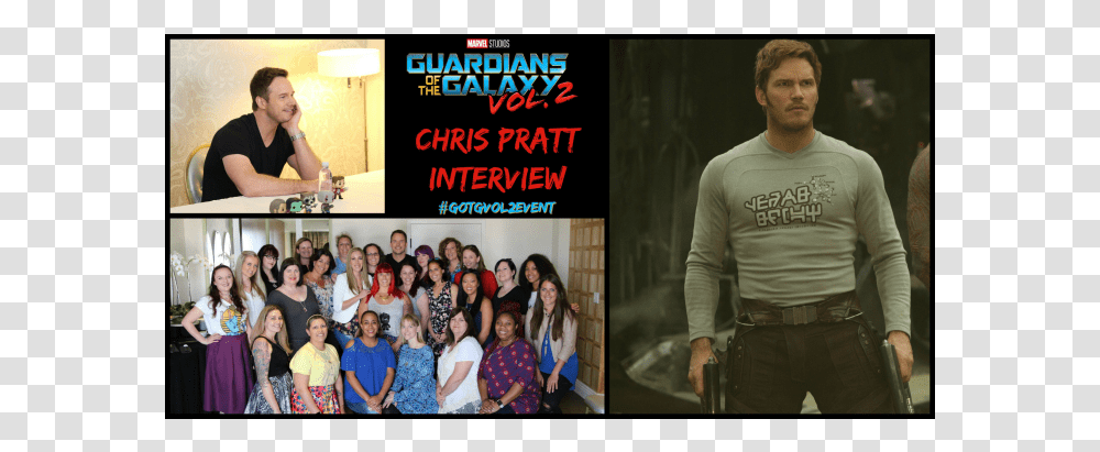 Chris Pratt Guardians Of The Galaxy Vol 2 Interview Star Lord, Person, Female, People Transparent Png