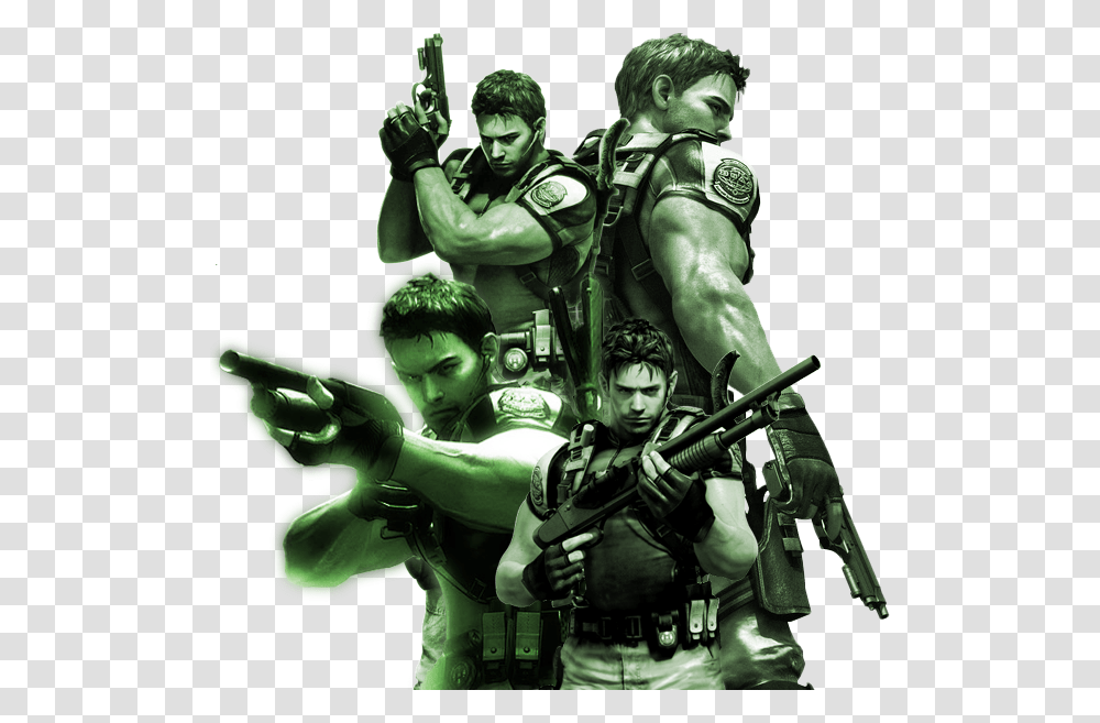 Chris Redfield Download Resident Evil 5 Chris Redfield, Person, Gun, Weapon, Portrait Transparent Png