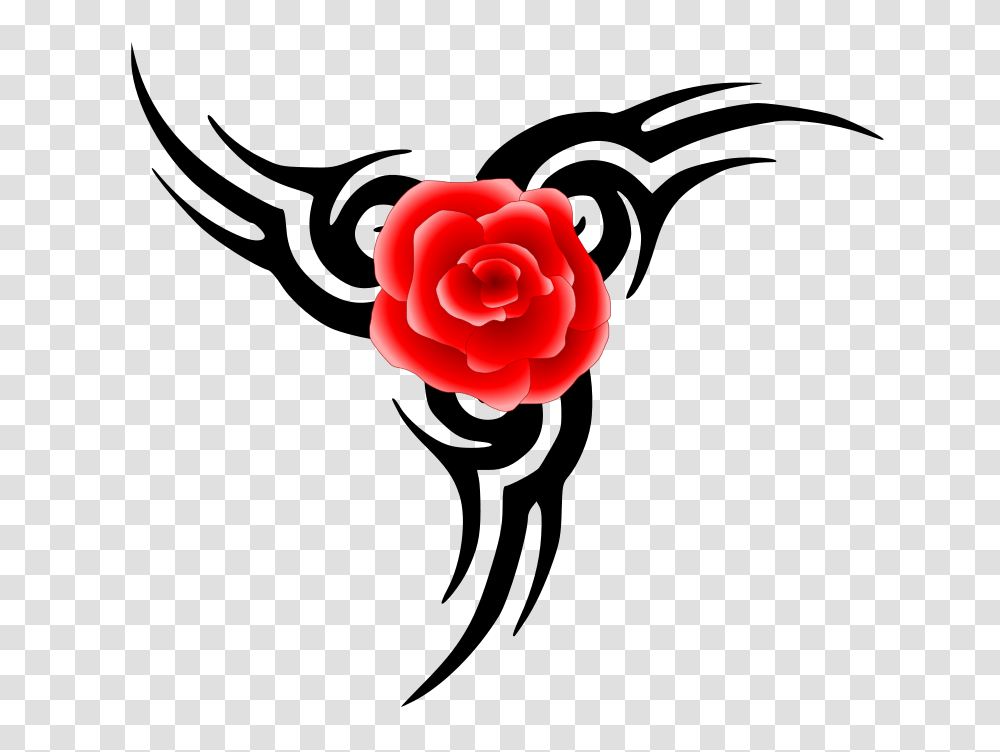 Chrisdesign Tribal Tattoo With Rose, Nature, Plant, Flower, Blossom Transparent Png
