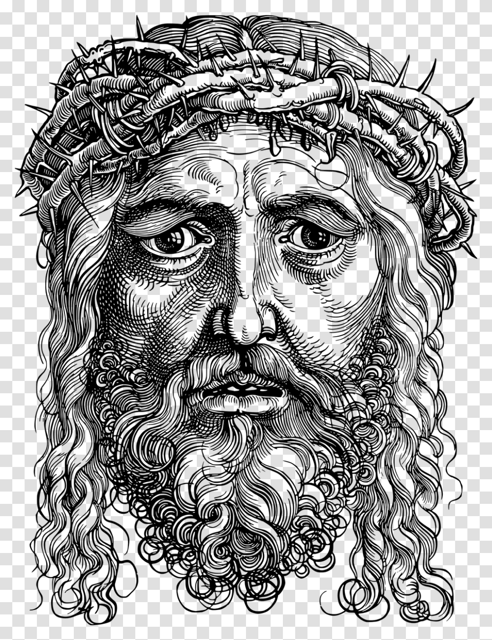Christ Christian Divine Free Picture Albrecht Durer Woodcut Prints, Gray, World Of Warcraft Transparent Png