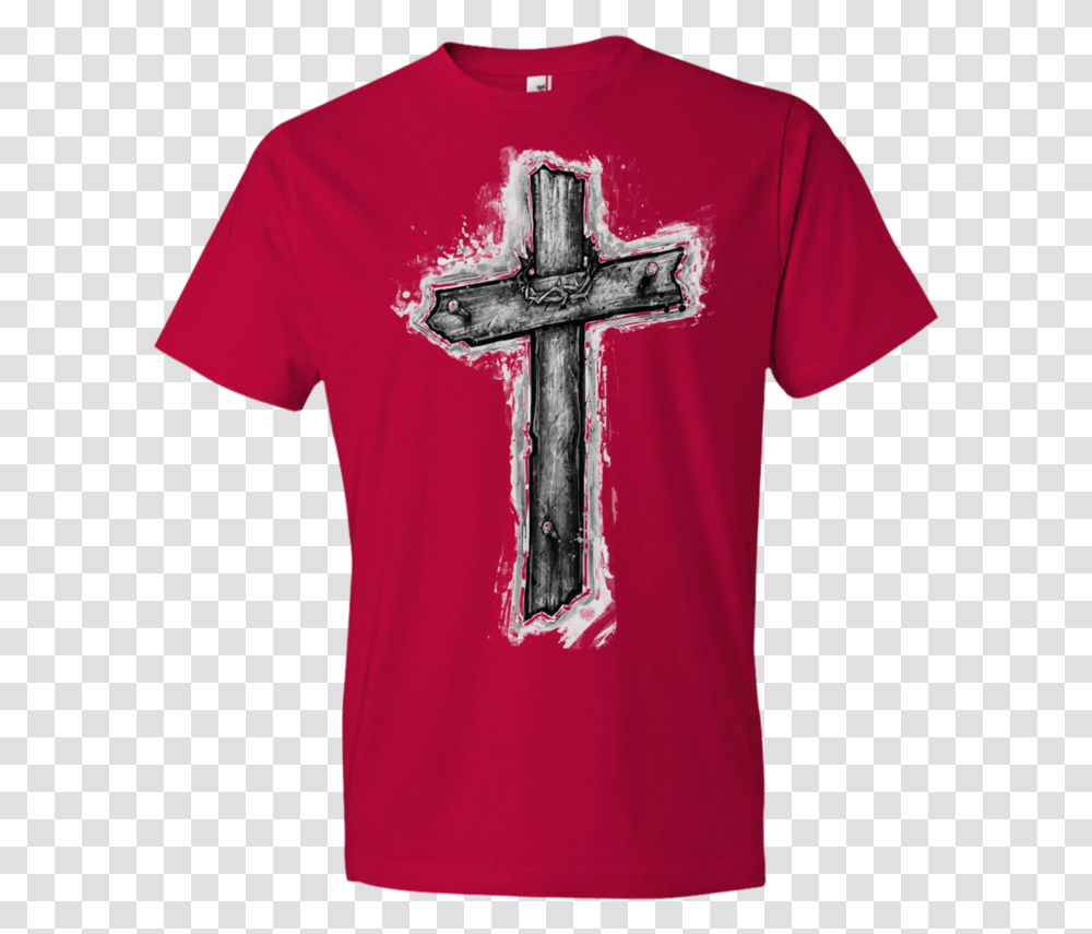Christ Cross Lightweight T Shirt Lunikoff T Shirt, Apparel, Sleeve, T-Shirt Transparent Png