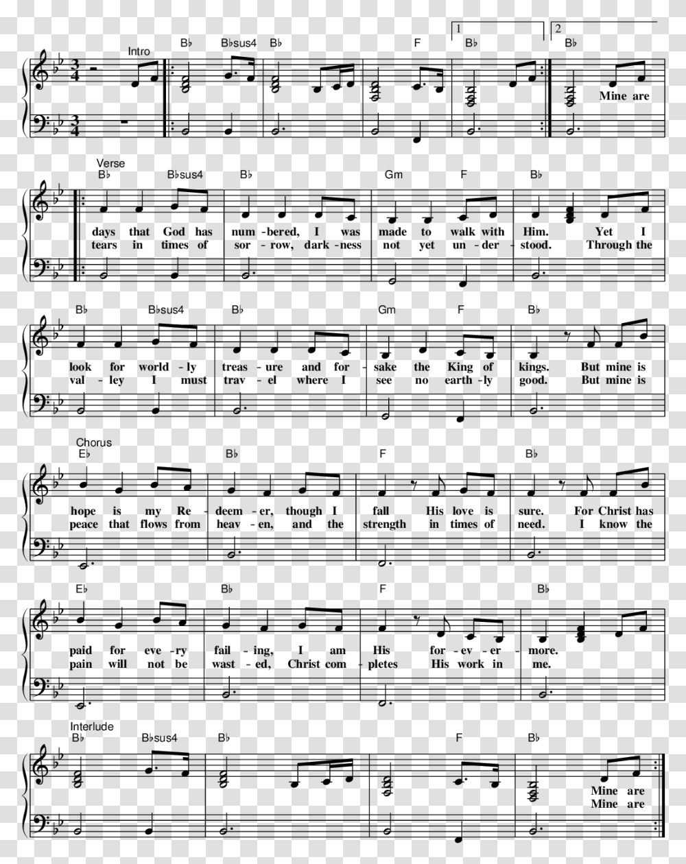 Christ Is Mine Forevermore Sheet Music, Gray, World Of Warcraft Transparent Png