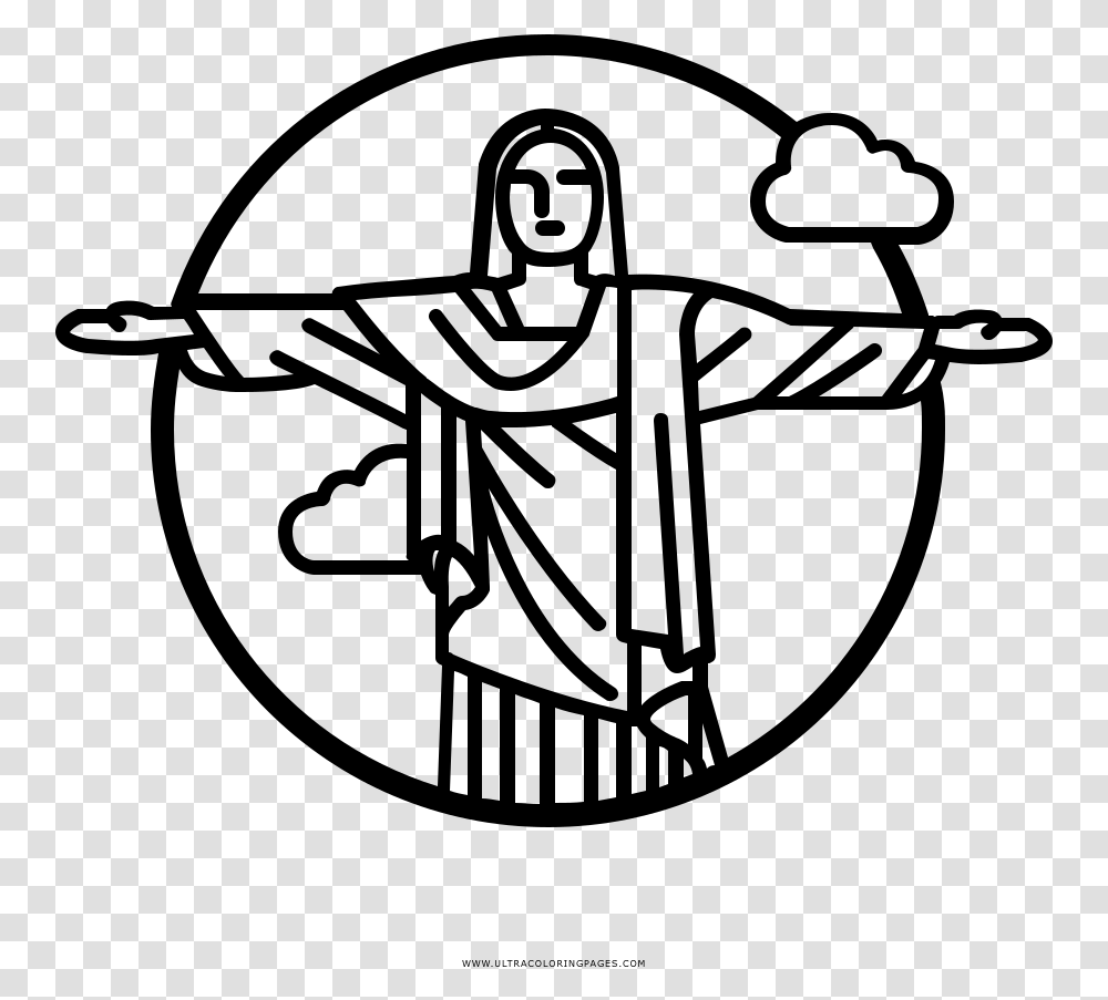 Christ The Redeemer Coloring, Gray, World Of Warcraft Transparent Png