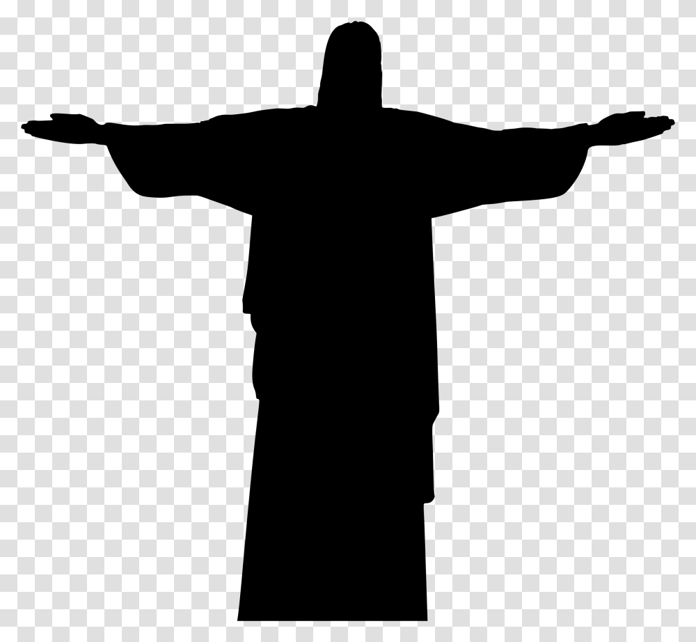Christ The Redeemer Statue Silhouette Icons, Gray, World Of Warcraft Transparent Png