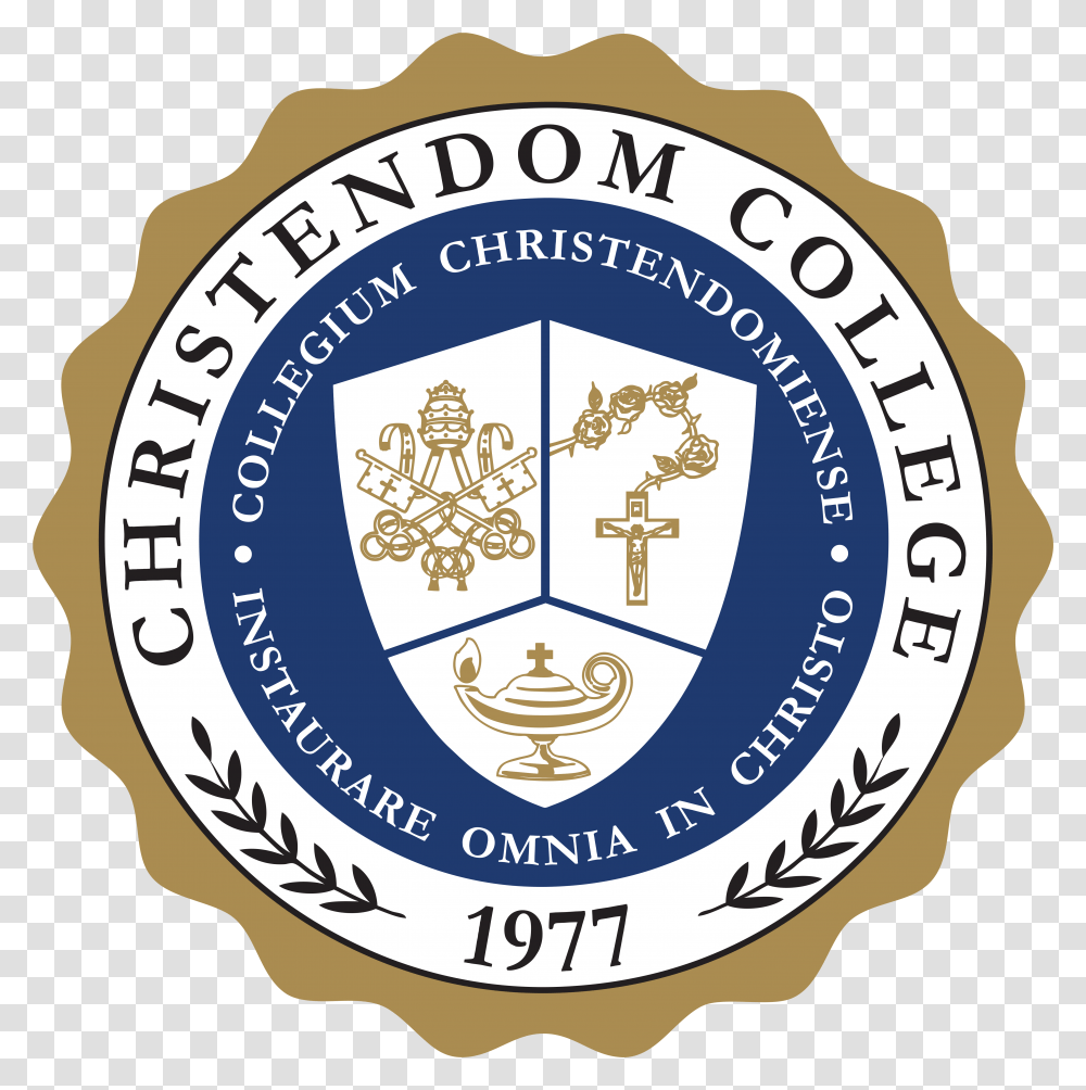 Christendom College Christendom College Logo, Symbol, Vegetation, Plant, Badge Transparent Png