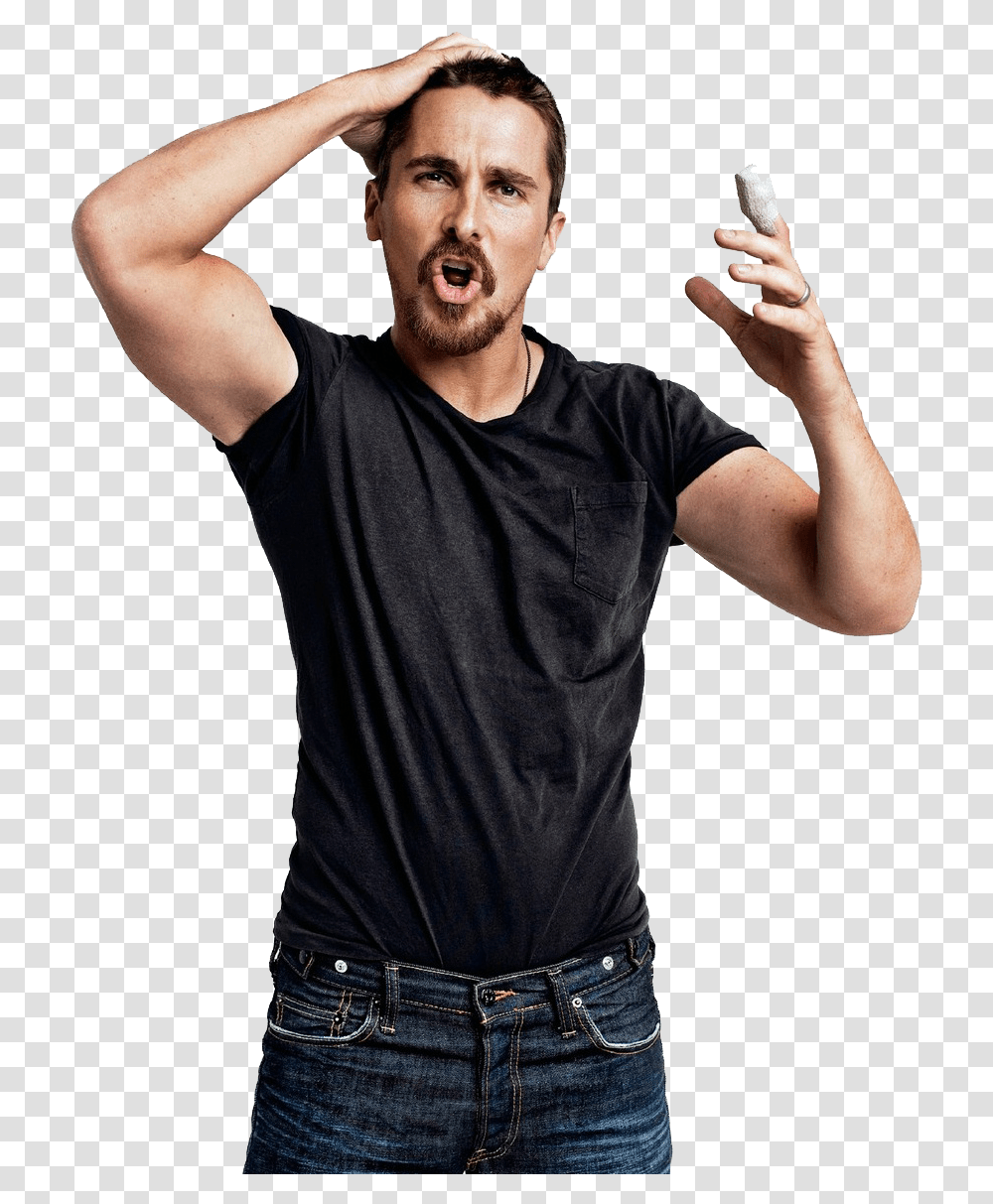 Christian Bale Hd Christian Bale, Person, Sleeve, Man Transparent Png