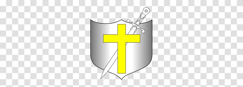 Christian Clipart Shield, Cross, Armor, Weapon Transparent Png