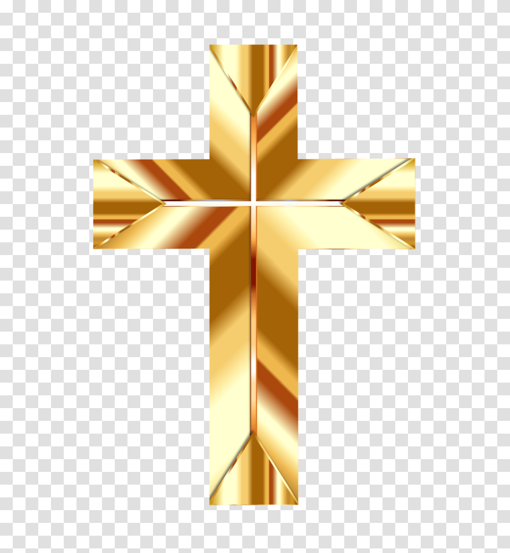 Christian Cross Pic, Crucifix, Gold Transparent Png