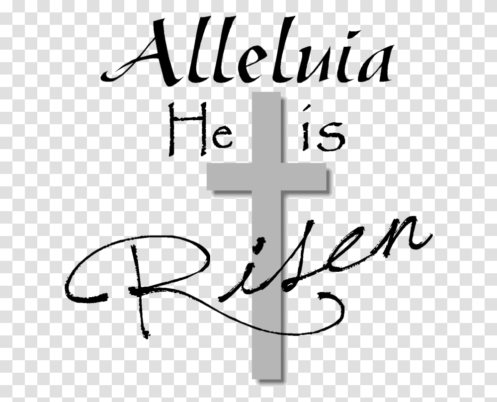 Christian Easter Black And White Clipart, Cross, Crucifix Transparent Png