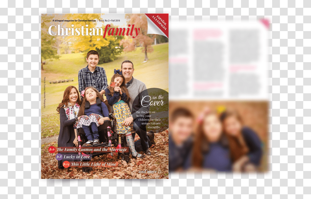 Christian Family Magazine Picture Frame, Person, Human, Poster, Advertisement Transparent Png