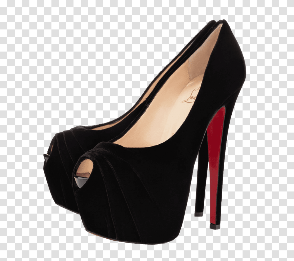 Christian Louboutin Black Drapesse Peep Toe, Apparel, Shoe, Footwear Transparent Png