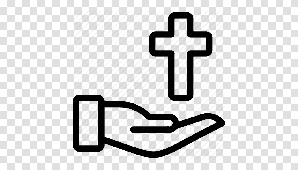 Christianity Cross Culture Hand Religion Icon, Alphabet, Piano Transparent Png