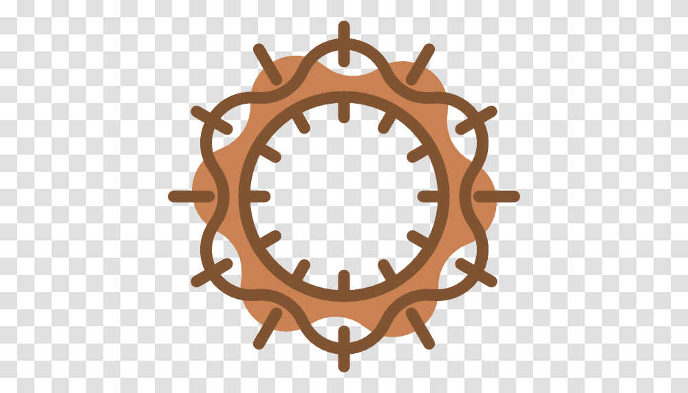 Christianity Crown Of Thorns Religious Religion Icon, Nature, Outdoors, Machine, Countryside Transparent Png