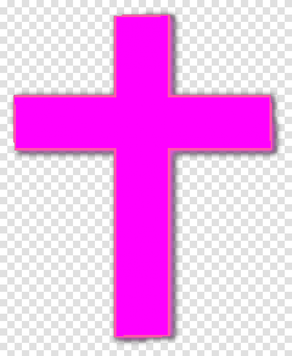 Christianity Symbol Pink, Cross, Crucifix, Logo, Trademark Transparent Png