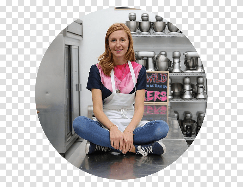 Christina Milk Bar Chef, Person, Shoe, Footwear Transparent Png