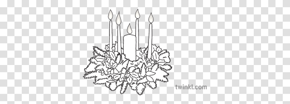 Christmas Advent Wreath Candles Candle Holder, Lamp, Chandelier, Bonfire, Flame Transparent Png