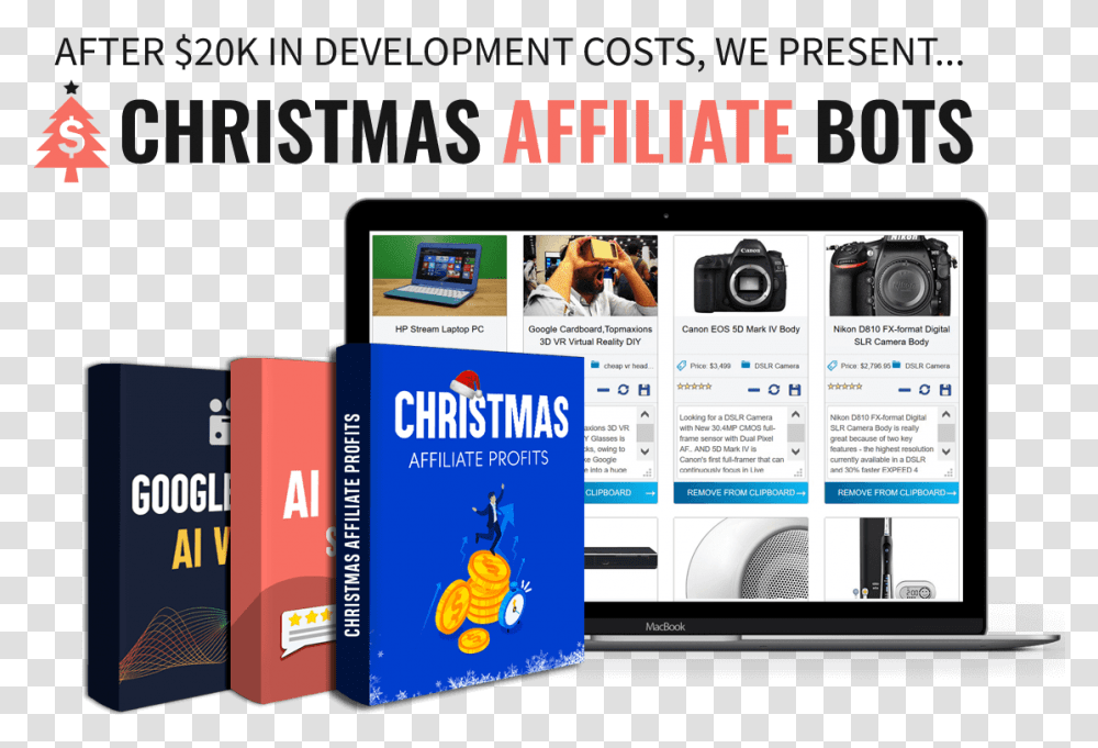 Christmas Affiliate Bots Review Affiliate Marketing, Camera, Electronics, Flyer, Poster Transparent Png