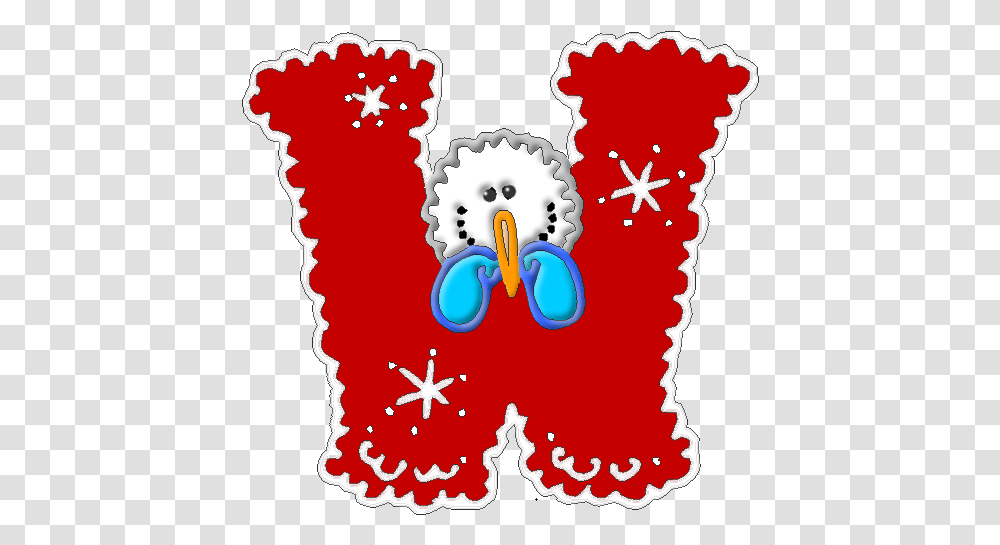 Christmas Alphabet Letter W Printable, Bird, Animal, Christmas Stocking, Gift Transparent Png