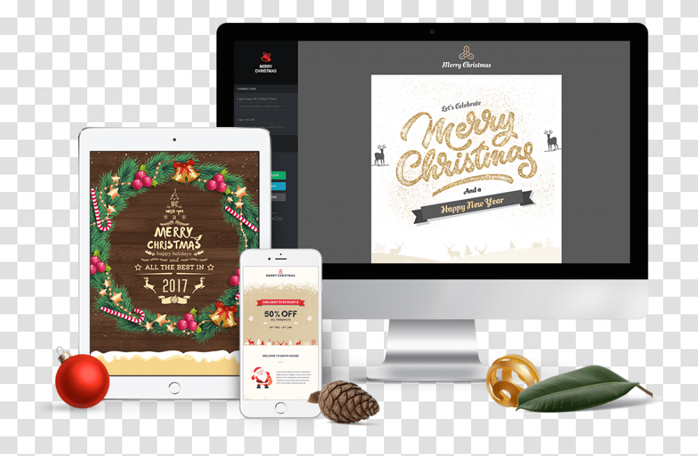 Christmas And New Year Responsive Email Template With Responsive Web Design, Poster, Advertisement, Flyer, Paper Transparent Png