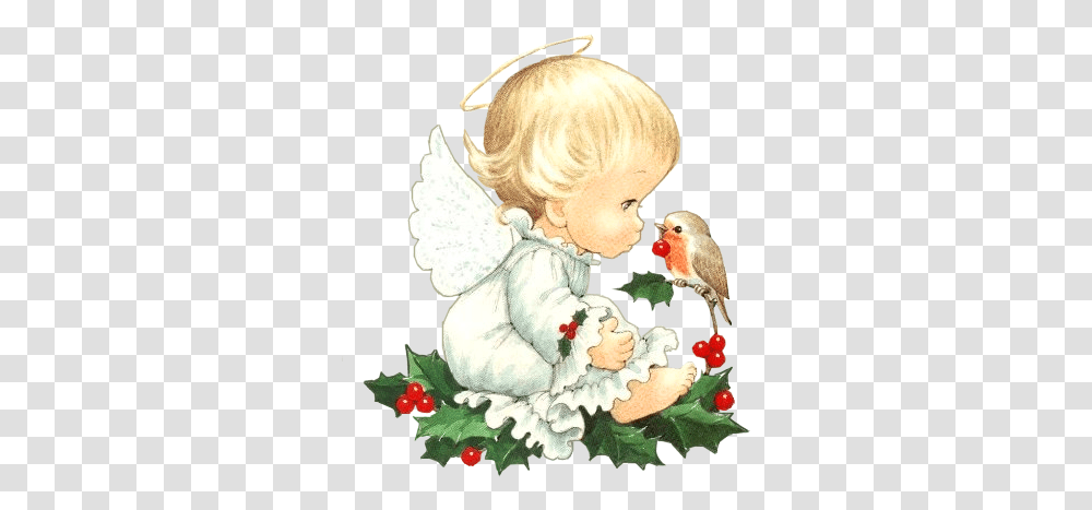 Christmas Angel Background Cute Christmas Angel Clip Art, Bird, Animal, Plant, Flower Transparent Png