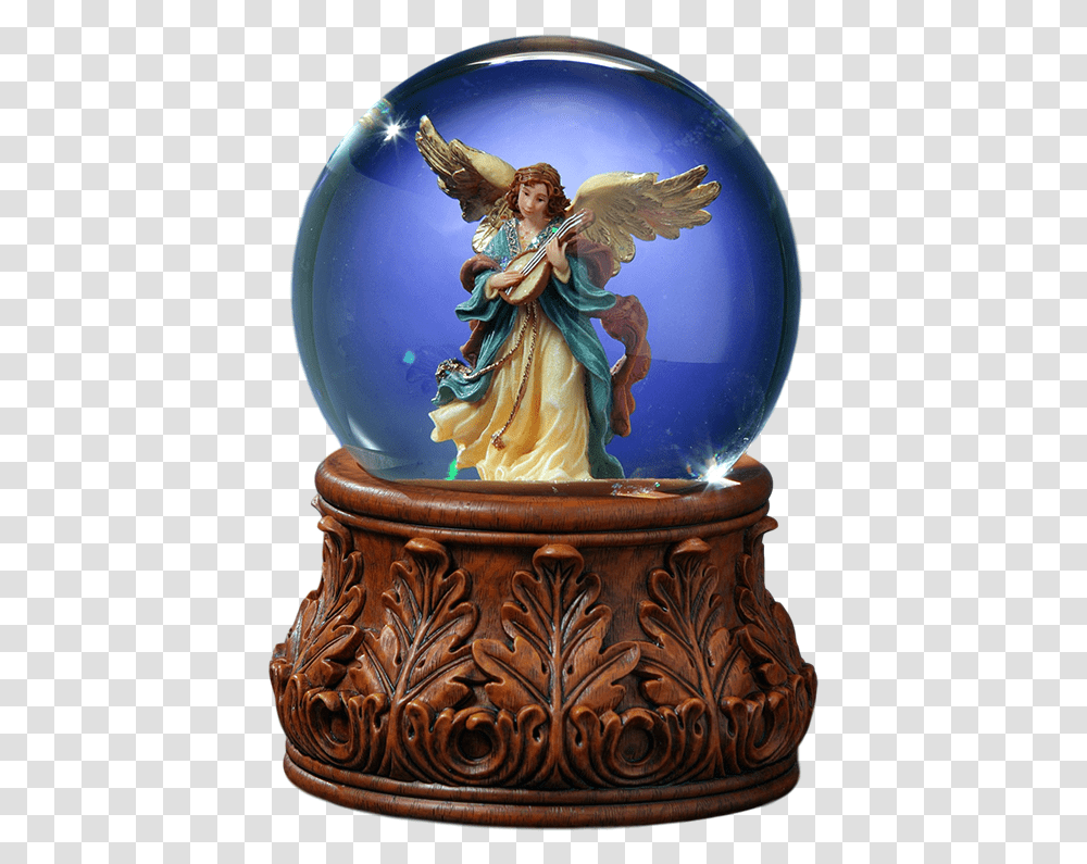 Christmas Angel Snow Globes Snow Globe, Figurine, Person, Human Transparent Png
