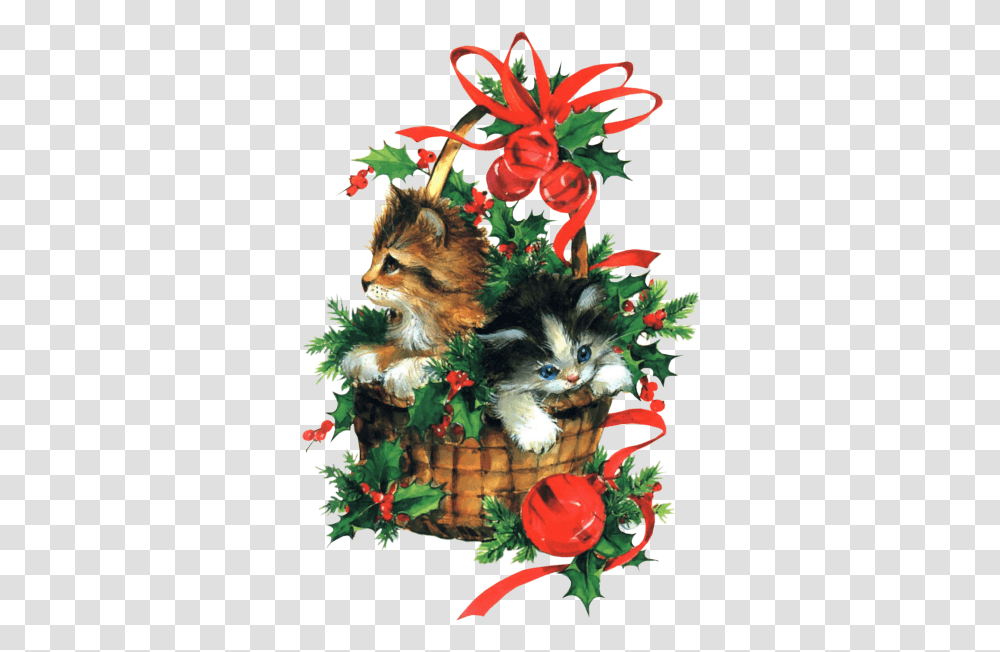 Christmas Animals And Psp Glitter Christmas Tree, Floral Design, Pattern, Graphics, Art Transparent Png