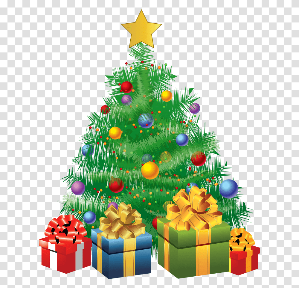 Christmas Animated Christmas Tree With Gifts, Ornament, Plant, Star Symbol Transparent Png