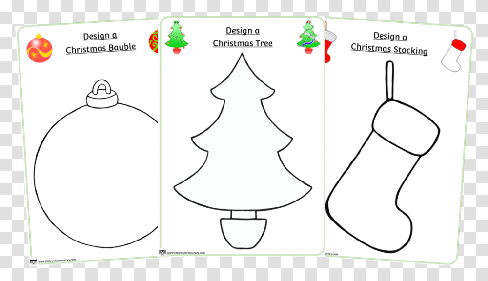 Christmas Art Design Sheets Christmas Tree, Ornament, Plant, Number Transparent Png