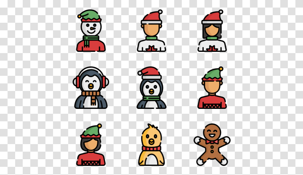 Christmas Avatars Cartoon, Snowman, Outdoors, Face, Elf Transparent Png