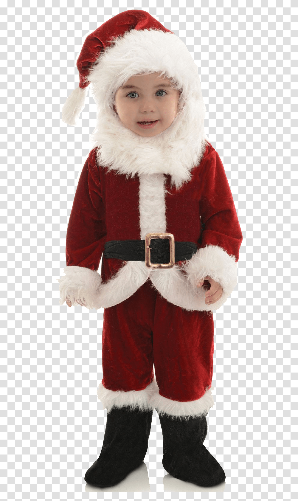 Christmas Baby Background Santa Claus Costume For Kids, Buckle, Person, Human, Clothing Transparent Png