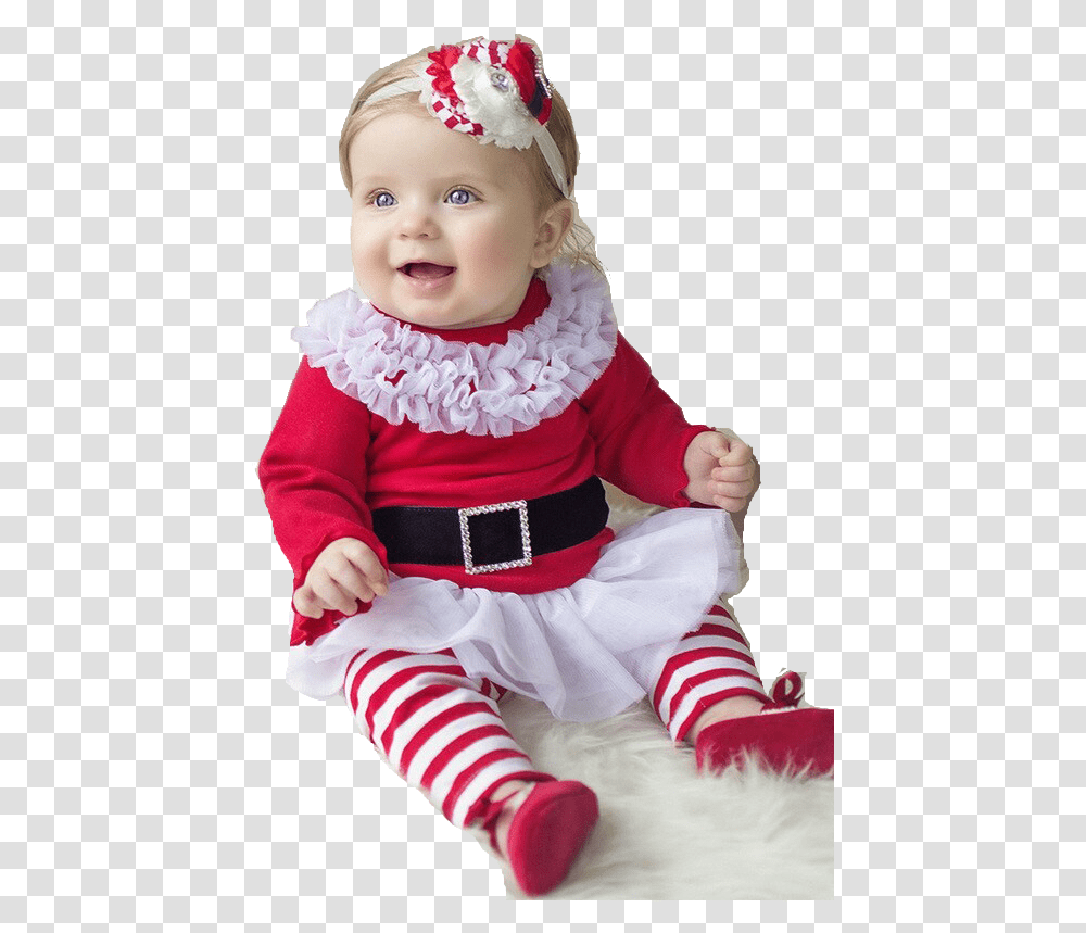 Christmas Baby Girl Baby 2 Month Girl Winter Dress, Person, Costume, Face Transparent Png
