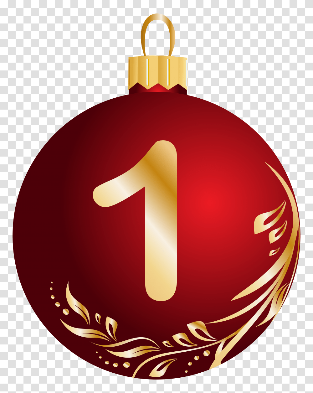 Christmas Ball Number One Clip Art Image Transparent Png