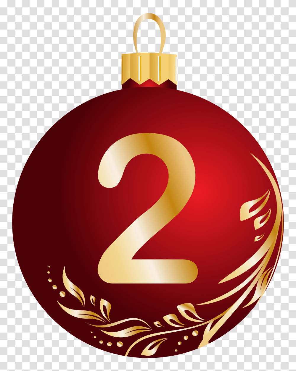 Christmas Ball Number Two Clip Art Image Transparent Png