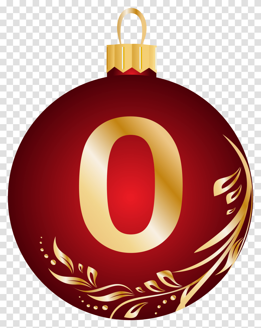 Christmas Ball Number Zero Clip Art Number Christmas Numbers, Text, Symbol, Plant, Lamp Transparent Png