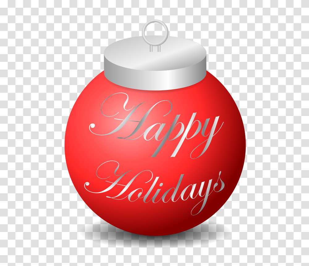Christmas Ball Red Free Vector Graphic On Pixabay Happy Holidays Clip Art, Jar, Ornament, Cylinder, Lamp Transparent Png