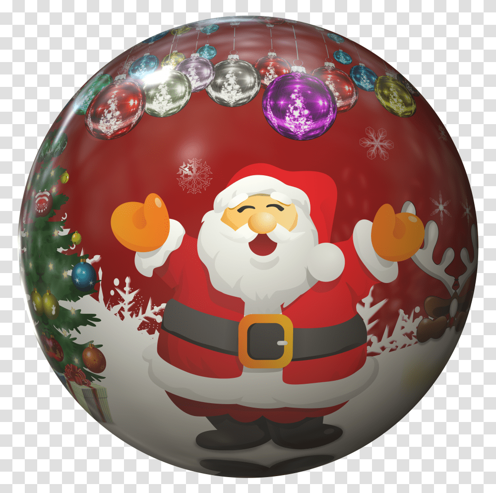 Christmas Bauble With Santa Claus Image Purepng Free Bola De Papai Noel, Sphere, Birthday Cake, Dessert, Food Transparent Png