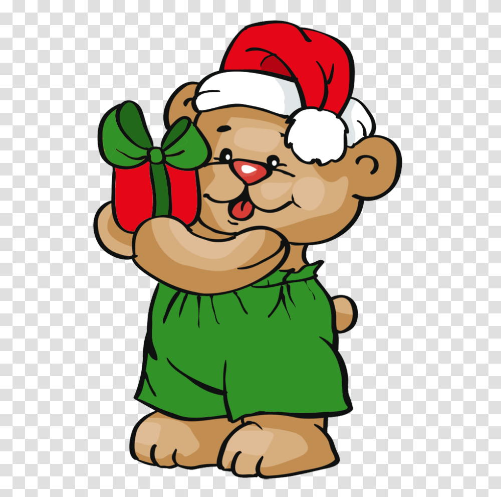 Christmas Bears Clipart, Elf, Food Transparent Png