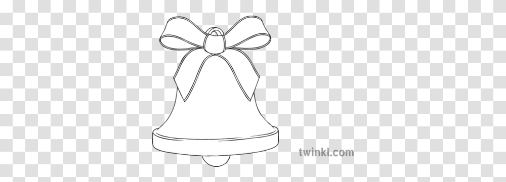Christmas Bell Colouring Black And White Illustration Twinkl Boy Thinking Black And White, Logo, Symbol, Trademark, Screen Transparent Png