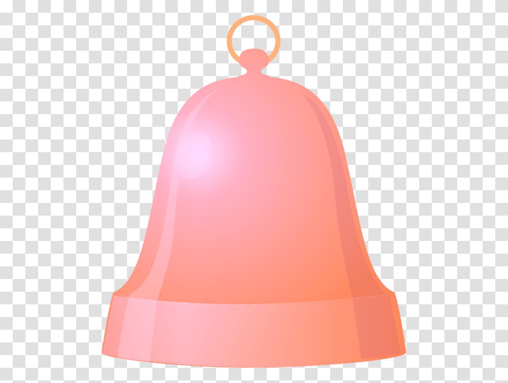 Christmas Bell Pink Peach For Jingle Bells Church Bell, Baseball Cap, Hat, Apparel Transparent Png