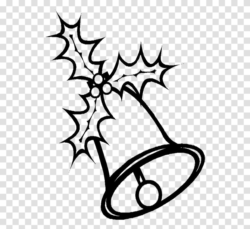Christmas Bell Template Many Interesting Cliparts Christmas Bell Black And White, Spider Web, Stencil Transparent Png