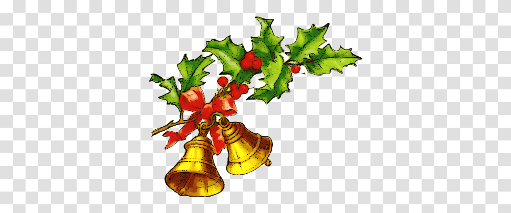 Christmas Bells And Holly Christmas Bells And Holly, Plant, Lampshade, Leaf, Painting Transparent Png