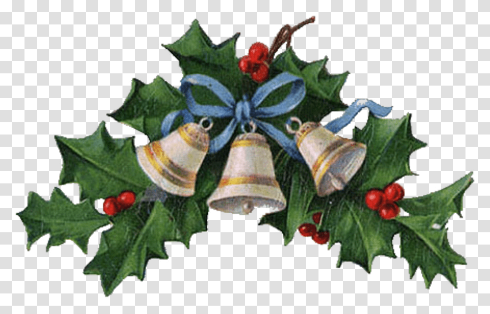 Christmas Bells And Holly, Plant, Potted Plant, Vase, Jar Transparent Png