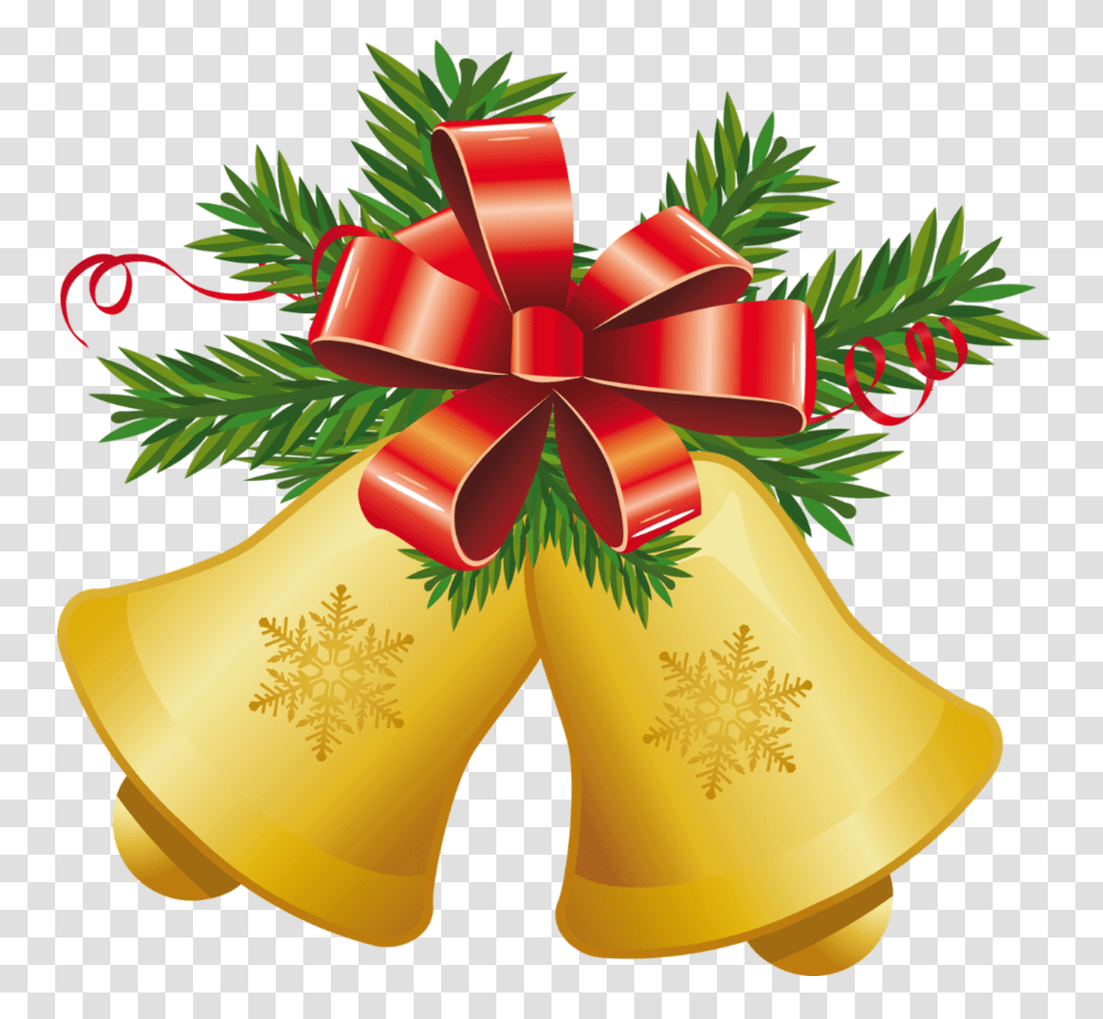 Christmas Bells Clipart Bells Christmas Christmas, Plant, Gift, Scroll, Food Transparent Png