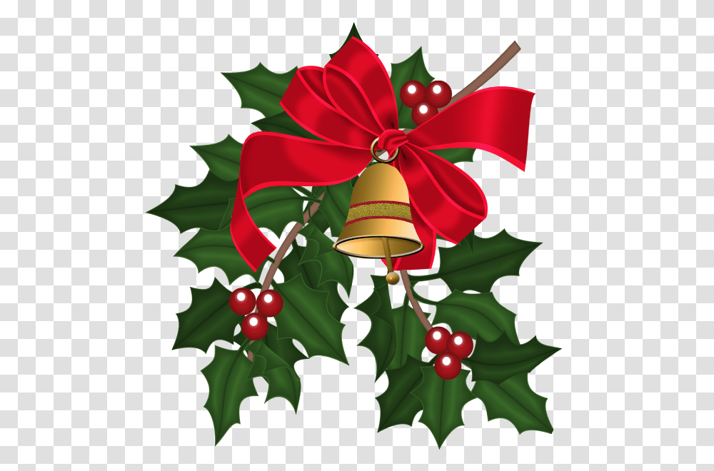 Christmas Bells Holly Leaves Christmas Bells, Tree, Plant, Leaf, Ornament Transparent Png