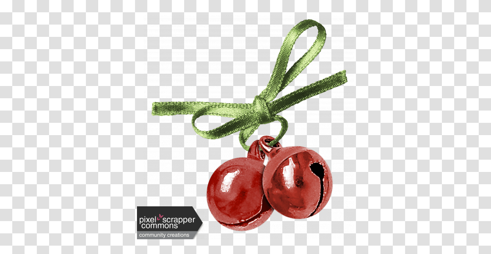 Christmas Bells Red Graphic By Christine Aufty Pixel Christmas Ornament, Plant, Fruit, Food, Snake Transparent Png