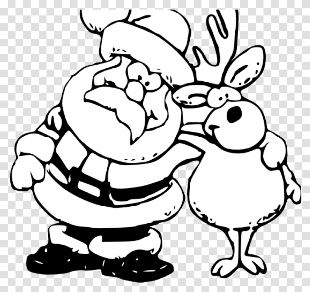 Christmas Black And White Clip Art 19 Christmas Black Christmas Reindeer Clipart Black And White, Food, Stencil, Drawing Transparent Png